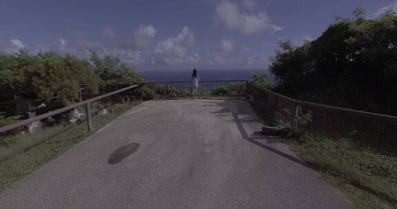 4K美国塞班海岛悬崖大海风光航拍