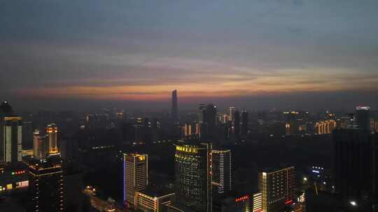 城市建筑都市日出日落朝阳晚霞夕阳黄昏