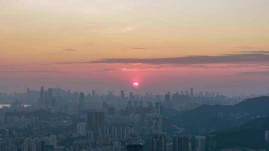 深圳城市风光日落延时