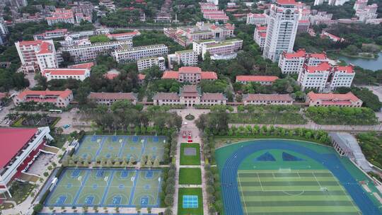 航拍厦门大学建筑