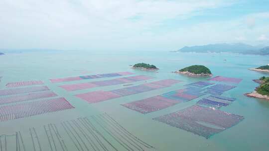 福建宁德霞浦近海养殖风景航拍