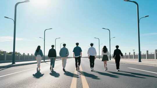 背影各行各业各种各样行走路