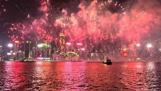 4K香港维多利亚港烟花