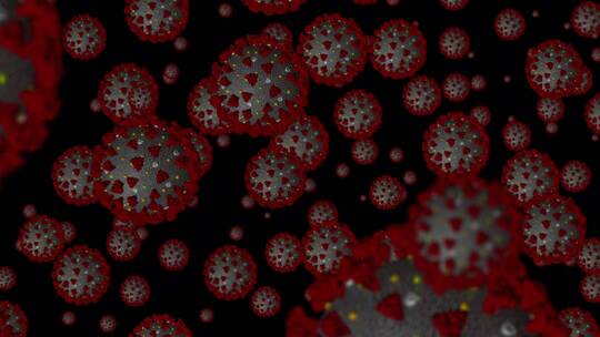 冠状病毒细胞集群慢跟踪动画图形