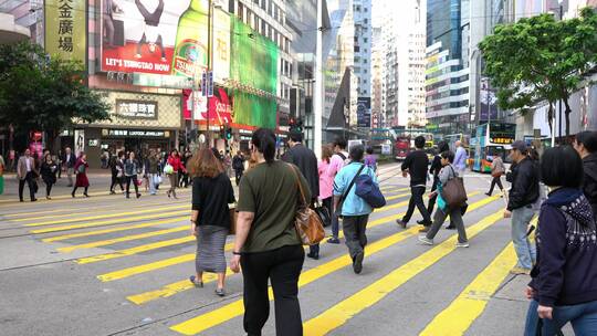 香港街头城市人文风光