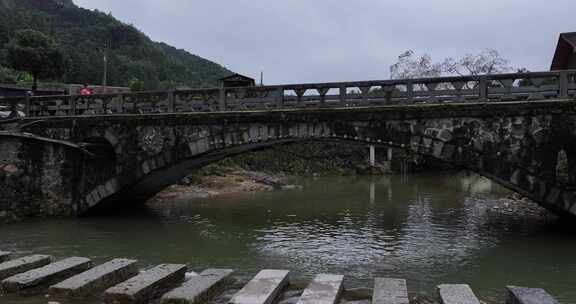 福建田螺坑土楼航拍