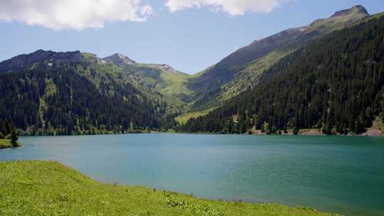 法国阿尔卑斯山，法国，山，湖