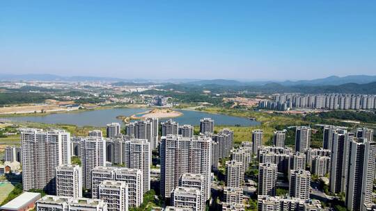 中新广州知识城九龙湖视频素材模板下载