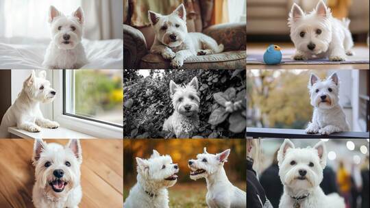 萌宠西高地白梗小狗狗的治愈日常高清在线视频素材下载