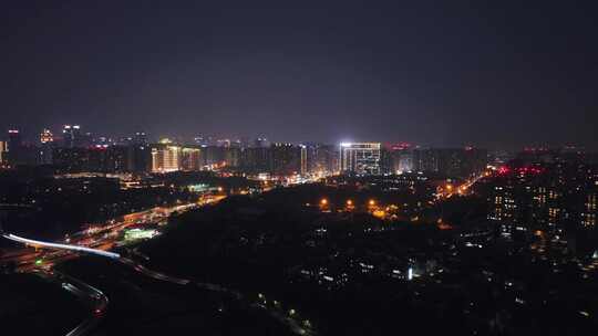 锦城湖环球中心夜景视频素材模板下载