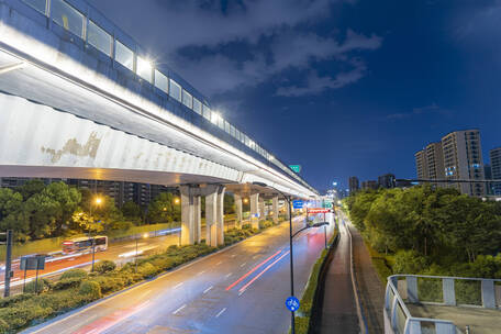 杭州德胜快速路6k无损夜景车轨光流延时