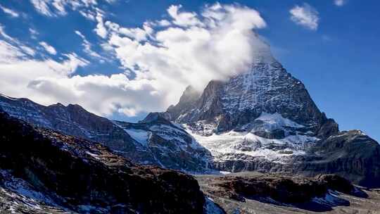 珠穆朗玛峰雪山延时