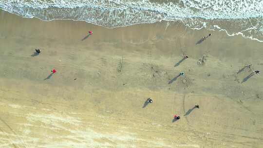 航拍海南海岸线沙滩风光