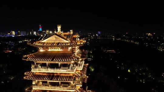 【有版权】大明湖夜景航拍