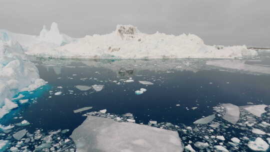 4K北极冰川冰山航拍