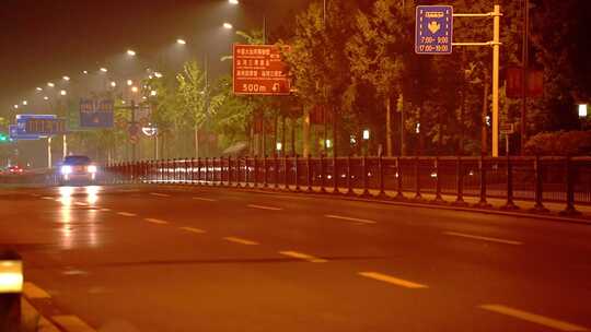 夜景城市隧道车流快速路道路行驶交通