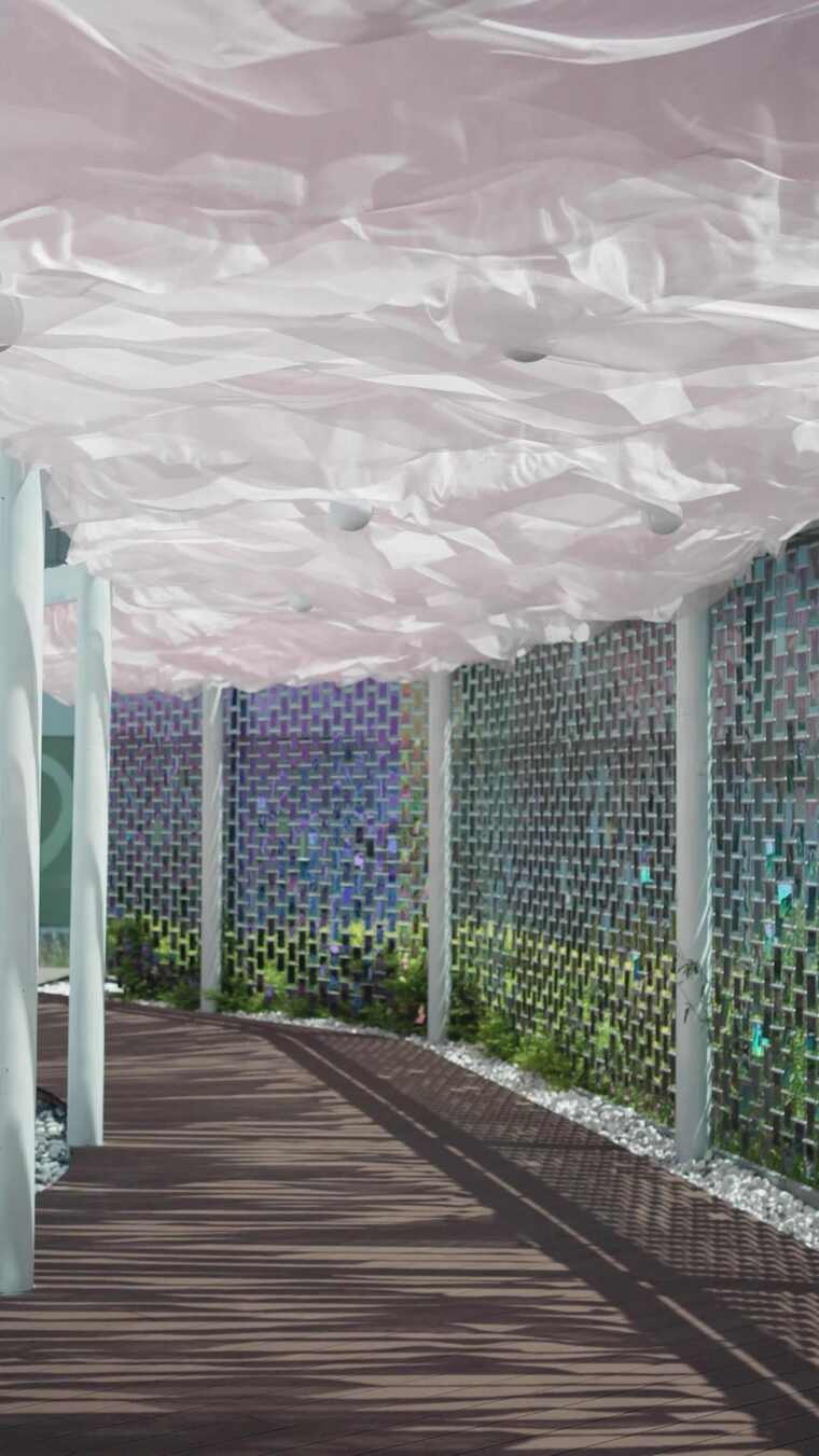 阳光植物光影花朵随风飘动特写空镜