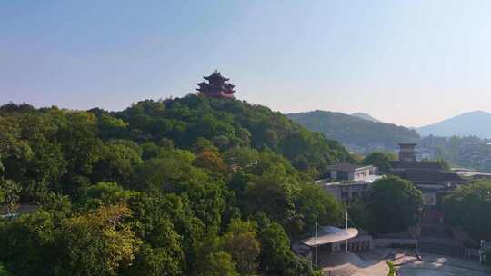 杭州城隍阁景区航拍上城区风景风光视频素材模板下载