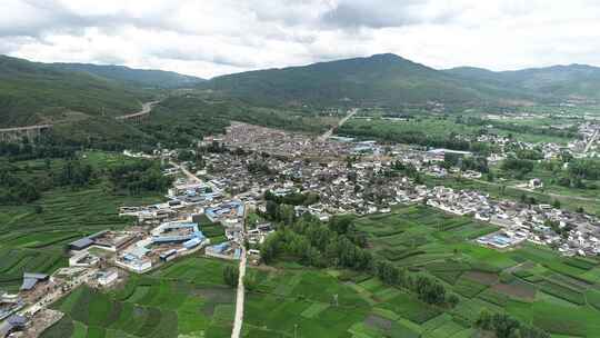 云南省大理白族自治州剑川县狮河村4k航拍