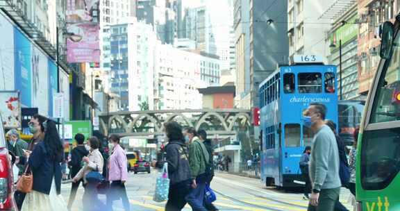 香港高楼地标城市开车