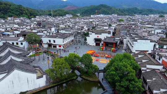 婺源江湾景区航拍