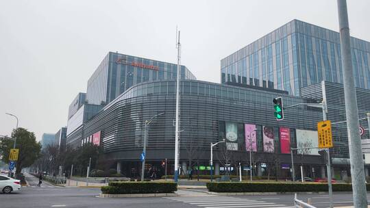 上海阿里巴巴集团总部大楼外景4K实拍