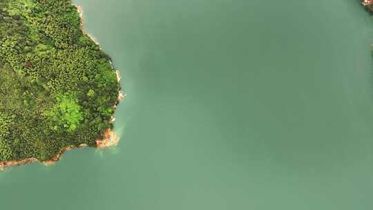 航拍郴州东江湖水库 战略水资源保护地