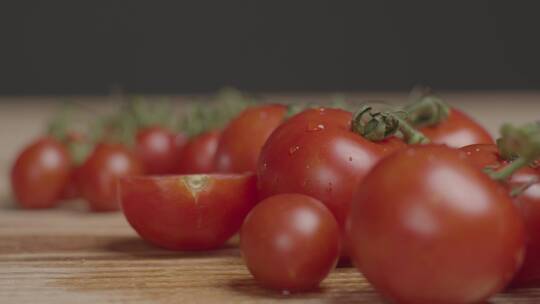 新鲜番茄的特写镜头
