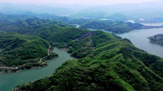 陕西安康瀛湖景区 汉江河流