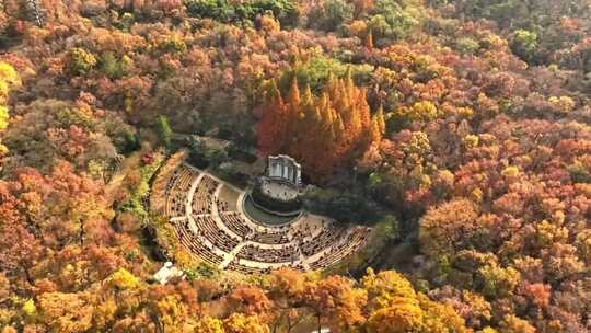 南京 音乐台 中山陵 秋色 五彩缤纷