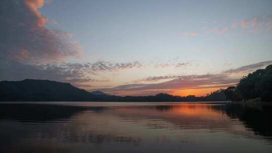 东莞同沙生态公园夜景湖光山色风光延时