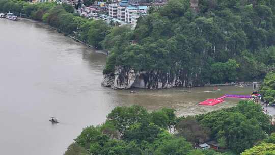 桂林漓江象鼻山航拍