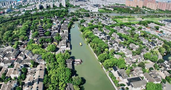 【正版素材】苏州寒山寺京杭运河0691