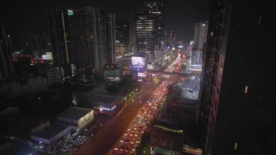 4k曼谷夜晚车流延时
