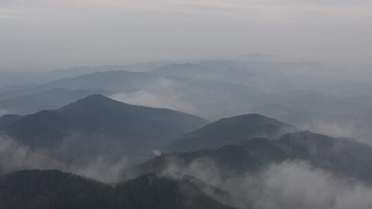 大自然群山清晨云雾航拍