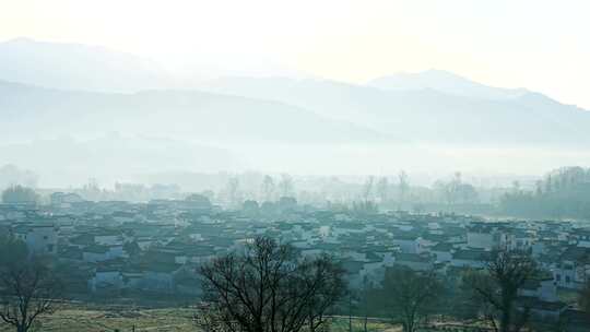 徽派建筑 安徽村庄 徽派 唯美乡村