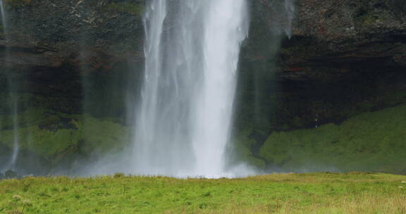 冰岛瀑布特写视频