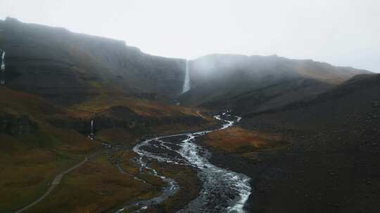 冰岛，瀑布，柯克朱费尔，冬季