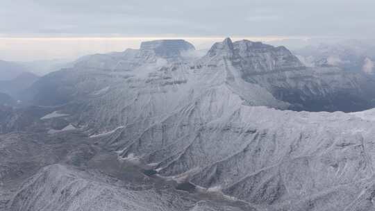 航拍四川大瓦山雪景