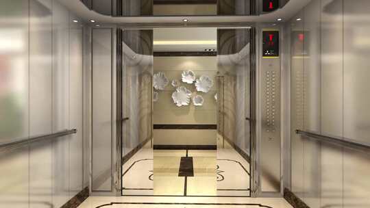 3D三维电梯开门