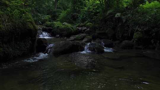 山泉水河流溪水小桥流水意境