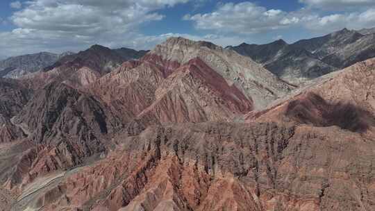 乌恰天山昆仑山交汇地貌航拍