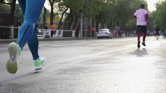 马拉松跑步比赛视频素材模板下载