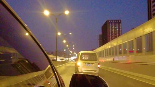 城市夜晚汽车在马路上行驶夜景视频素材视频素材模板下载