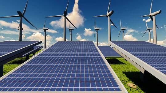 光伏太阳能多晶硅面板新能源发电厂