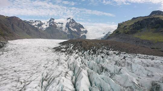 大陆型冰川航拍视频素材模板下载