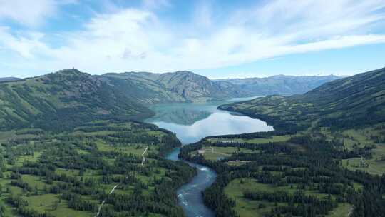 森林山川河流湖泊自然风光风景航拍中国地理