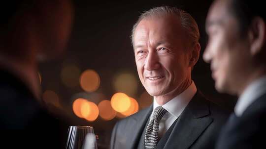 商务精英晚宴畅谈合作前景