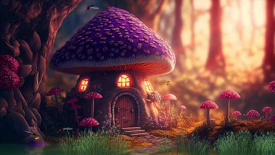 童话蘑菇屋，梦幻空间