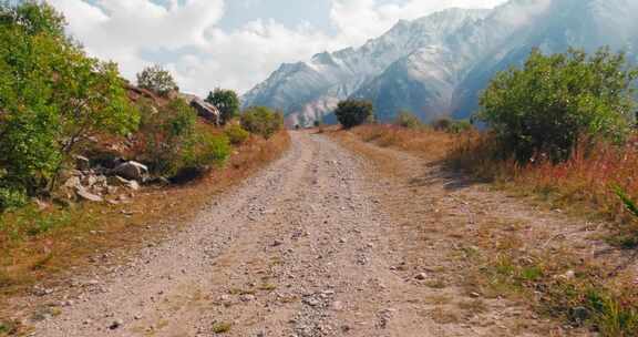 道路，砾石，步行， Pov